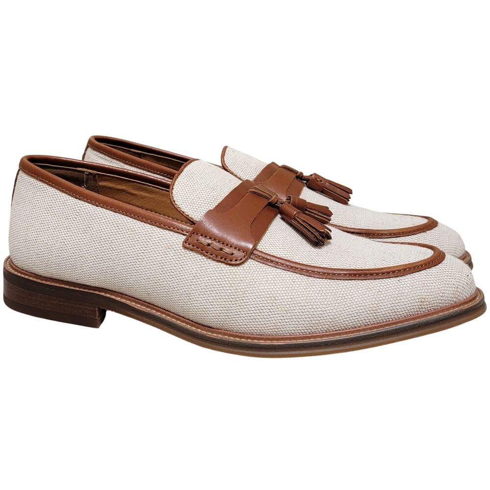 Bar III Men Rhonnie Slip On Tassel Loafers Size US 10.5M Beige Brown